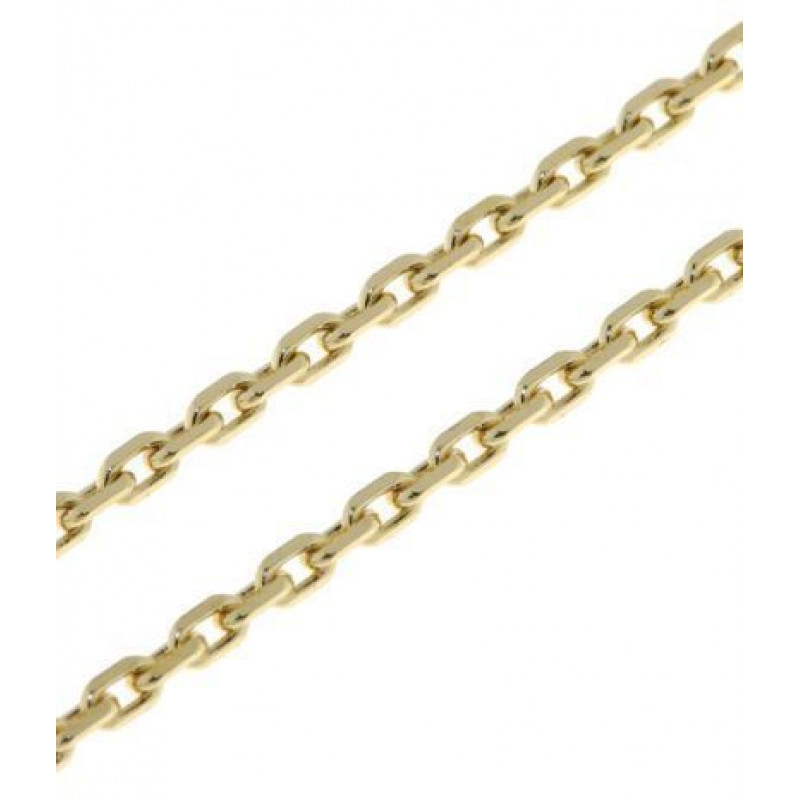 Chaine Or Jaune 375 maille forcat 2.4mm - 50cm