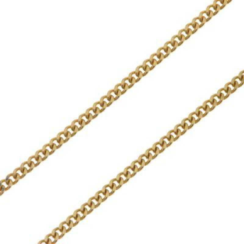 Chaine Or Jaune 750  maille gourmette 1.8mm - 50cm