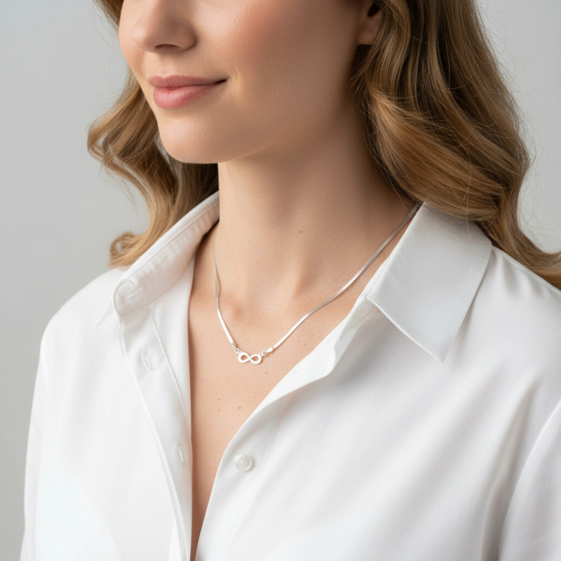 Collier Argent 925 Infini porté