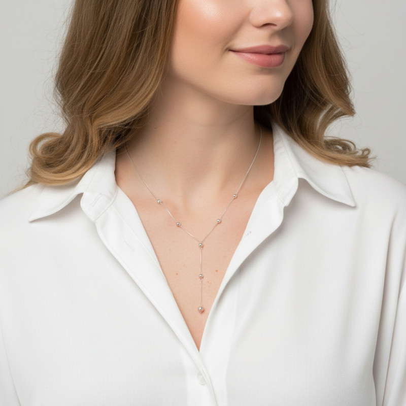 Collier Argent 925 Pendant porté