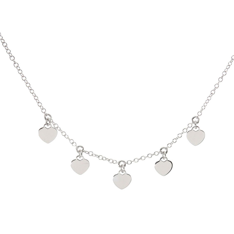 Collier Breloque Coeurs Plaqué Or - Femme - 42cm