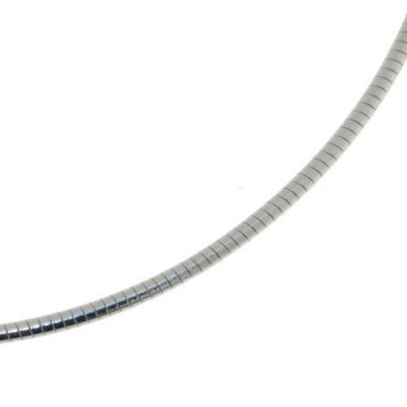 Collier Cable Argent 925 - Maille oméga 2.3mm - 45cm