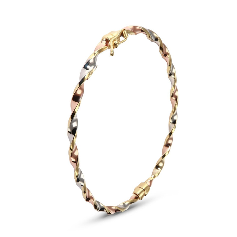 MANUELA - bracelet jonc torsadé ivoire - France