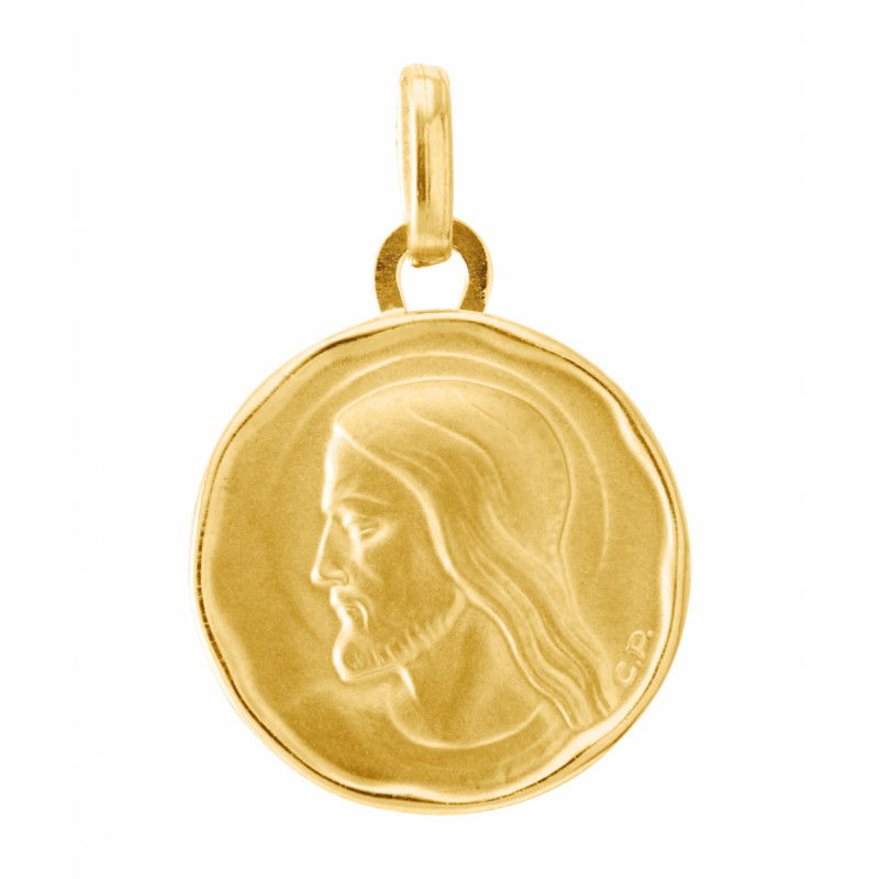 Médaille en Or Jaune 750 motif Christ (15mm)