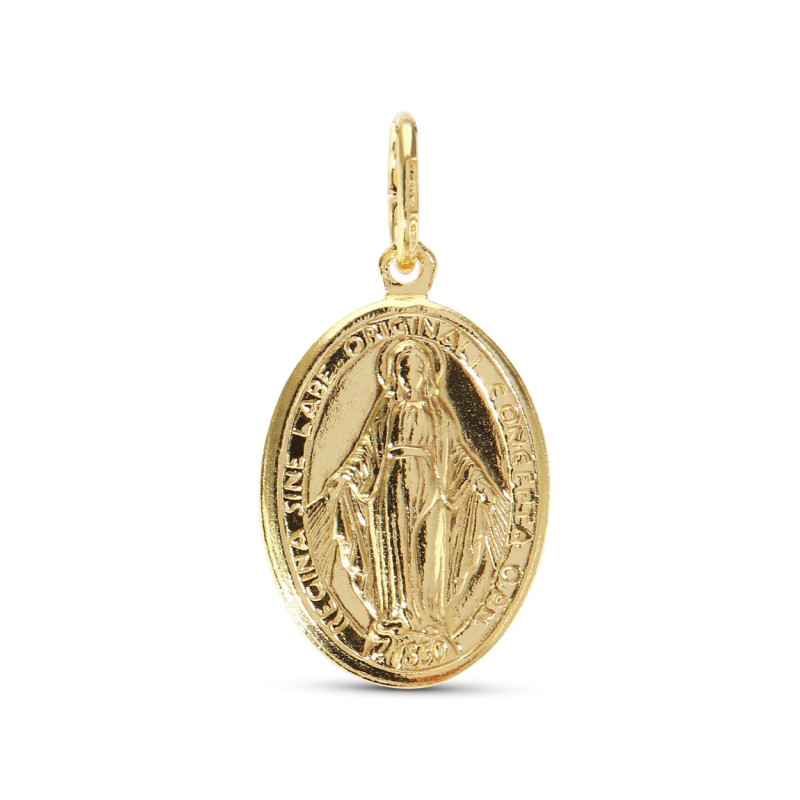 Médaille Vierge Miraculeuse Argent Doré