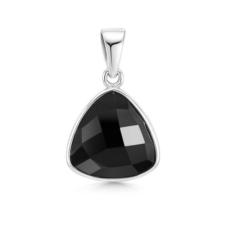 Pendentif En Argent 925 Et Onyx P-AR-106 - Neuf Avec étiquettes, Marque Délicatement Doux