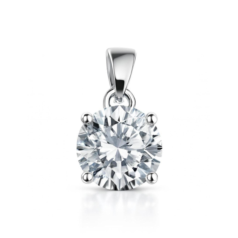 Pendentif Femme En Argent Sterling 925 Avec Oxyde De Zirconium - Dimensions 17x10mm, Neuf Avec étiquettes