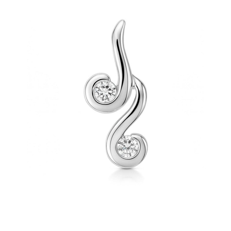 Pendentif En Argent 925 Rhodié Et Oxyde De Zirconium Ref. 43455