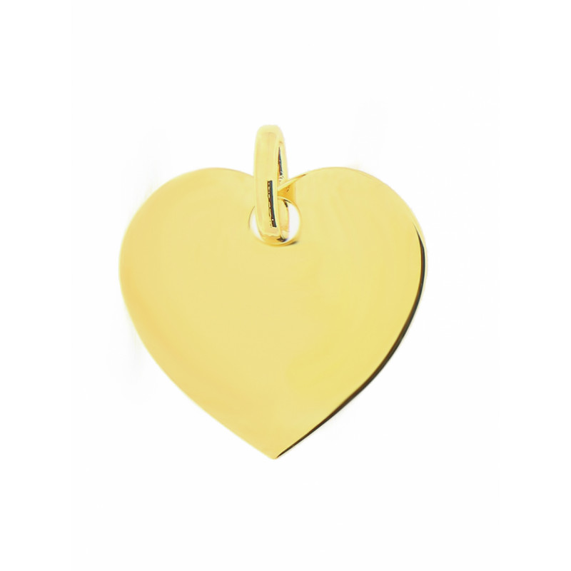 Pendentif Coeur à Graver en Or jaune 375
