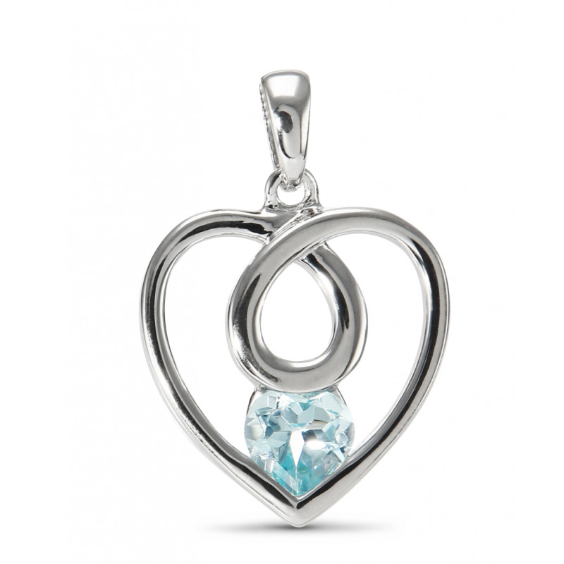 Pendentif Celtique Triskel Argenté Avec Cabochon De Topaze Jaune - Occasion Parfait État