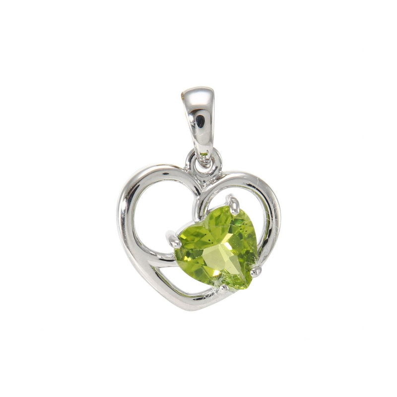 Pendentif Coeur en Argent Rhodié - Emanessence