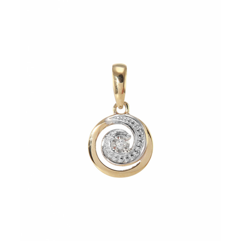 Pendentif Or Jaune 750 Diamant  0.01 carat