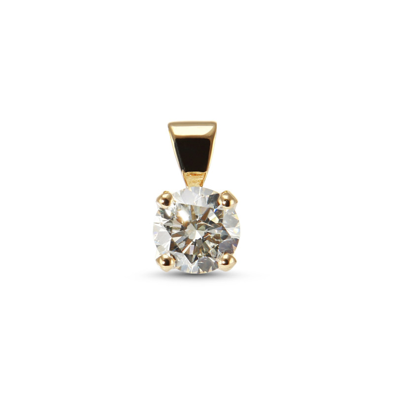 Pendentif Or Jaune 750 Diamant 0.77 carat L Si2
