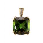 pendentif tourmaline verte