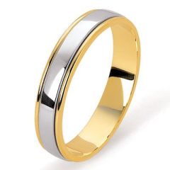 Alliance bicolore Or 750 - 4.5mm