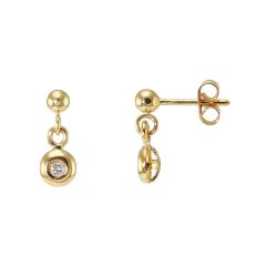 B.O Pendantes Diamant Or Jaune