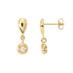 B.O Pendantes Or Jaune Diamant