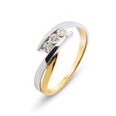 Bague 2 Ors 375 (9 carats) Diamant (0.052ct)