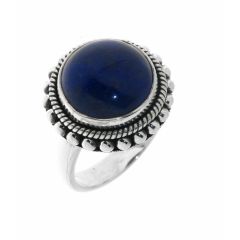 Bague Argent  Lapis Lazuli Rond 12mm