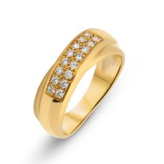 Bague Jonc Or Jaune Diamant