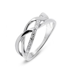 Bague Or Blanc 750 Diamant 0.026 carat