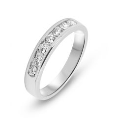 Bague Or Blanc 750 Diamant 0.47 carat
