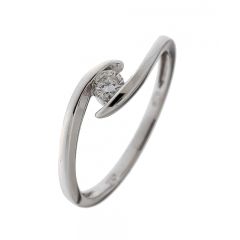 Bague Or Blanc 750 et Diamant