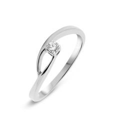 Bague Or Blanc 750 et Diamant