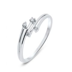 Bague Or Blanc Diamant (0.05ct)