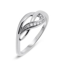 Bague Or Blanc Diamant (0.05ct)