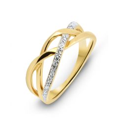 Bague Or Jaune 750 Diamant 0.026 carat