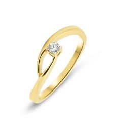 Bague Or Jaune 750 et Diamant