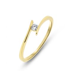 Bague Or Jaune 750 et Diamant