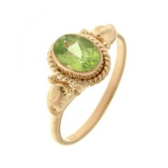 Bague Vermeil Péridot Ovale 7x5mm