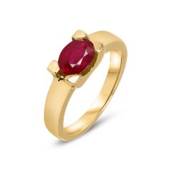 Bague Rubis en Or Jaune 1.51 carat
