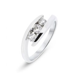 Bague Trilogie Diamant en Or Blanc