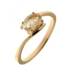 Bague Vermeil Citrine Ovale 7x5mm
