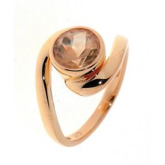 Bague Vermeil Citrine Ronde 8mm