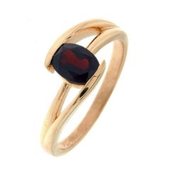 Bague Vermeil Grenat Ovale 7x5mm
