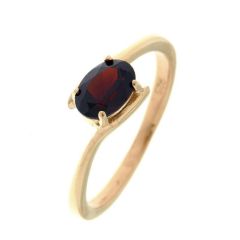 Bague Vermeil Grenat Ovale 7x5mm