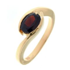 Bague Vermeil Grenat Ovale 8x6mm
