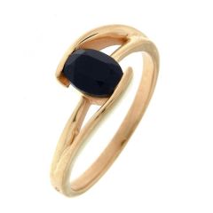 Bague Vermeil Onyx Ovale 7x5mm