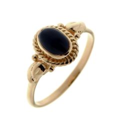 Bague Vermeil Onyx Ovale 7x5mm