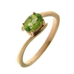Bague Vermeil Péridot Corps Croisé