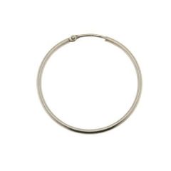 Boucles d'oreilles Créoles Diam. 30mm Or Blanc 750