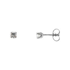 Boucles d'oreilles Diamant 0.24 ct HSI Or Blanc