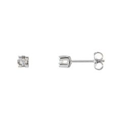 Boucles d'oreilles Diamant 2mm Or Blanc