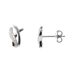 Boucles d'oreilles Diamant Or Blanc 0.056ct