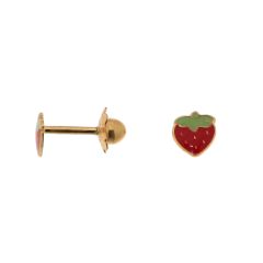Boucles d'oreilles Fraise Or Jaune 375