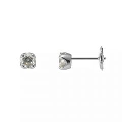 Boucles d'oreilles Or Blanc 750 Diamant 0.68 carat